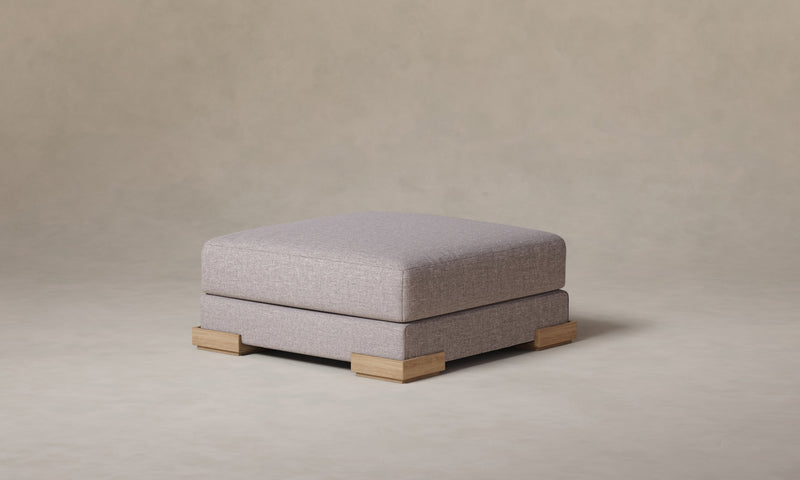 The Blair Ottoman - Heritage Belgian Linen Agate