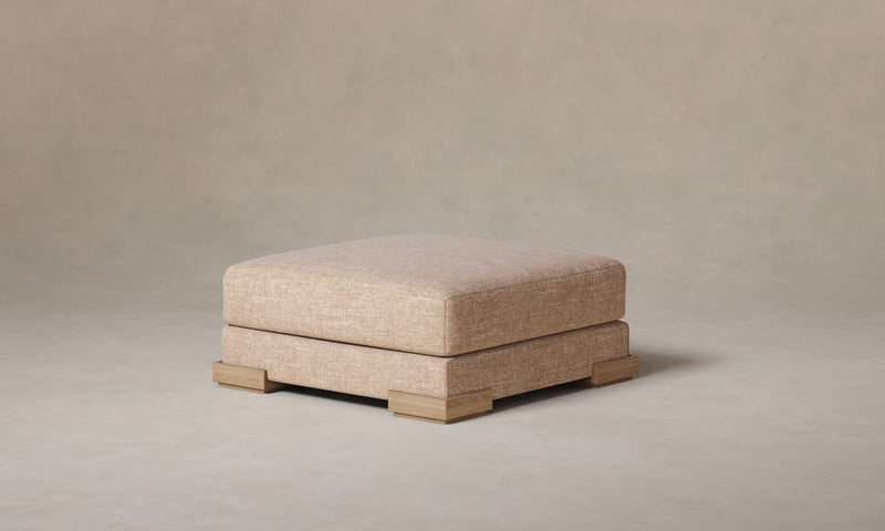 The Blair Ottoman - Heritage Belgian Linen Chai