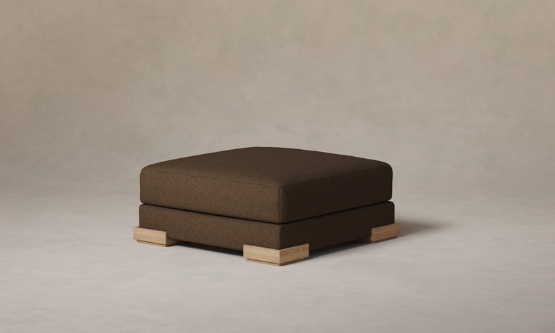 The Blair Ottoman - Italian Brushed Wool Cocoa