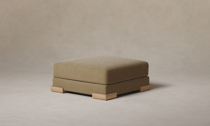 The Blair Ottoman - Mohair Almond