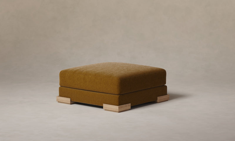 The Blair Ottoman - Mohair Brown Sugar