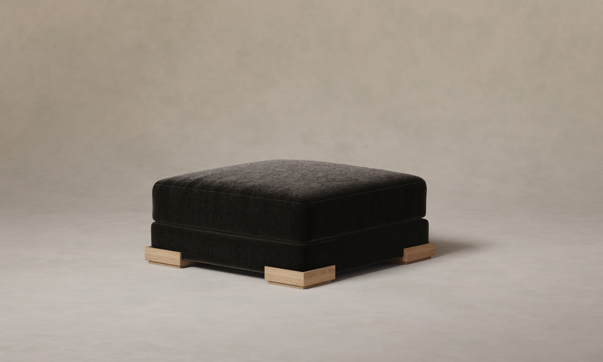 The Blair Ottoman - Mohair Chocolate