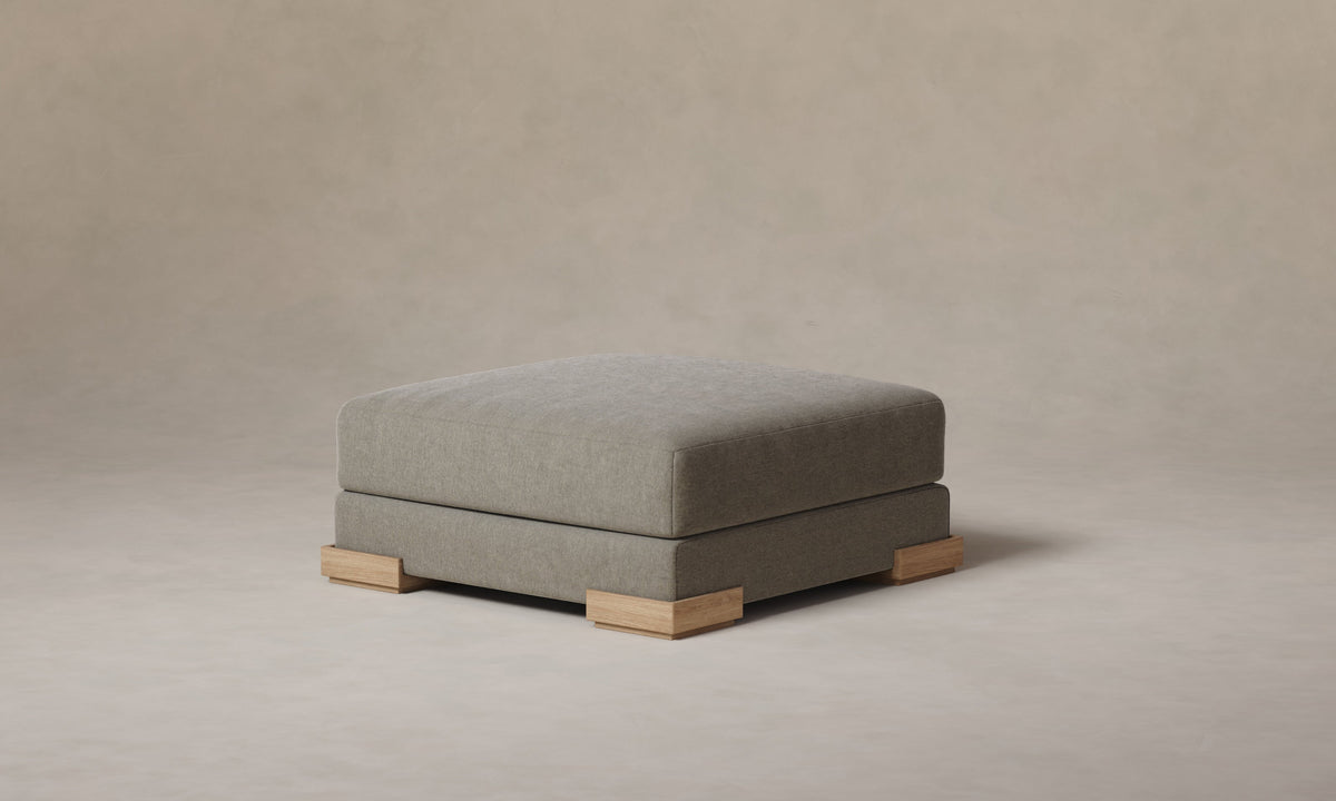 The Blair Ottoman - Mohair Fog