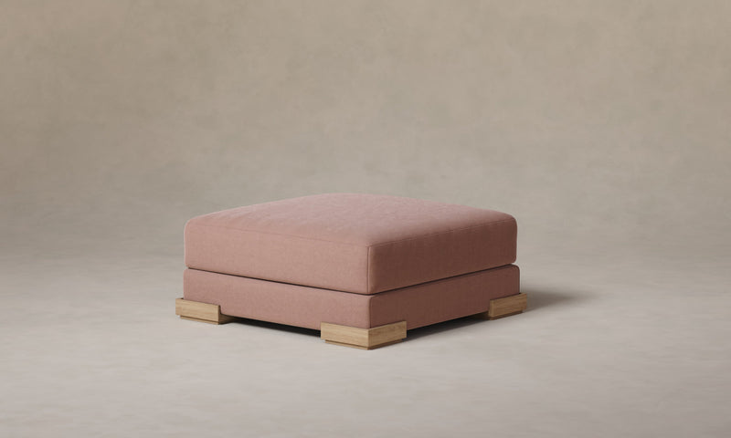 The Blair Ottoman - Mohair Peony