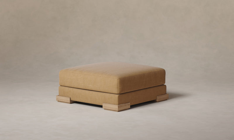 The Blair Ottoman - Nubuck Leather Rye
