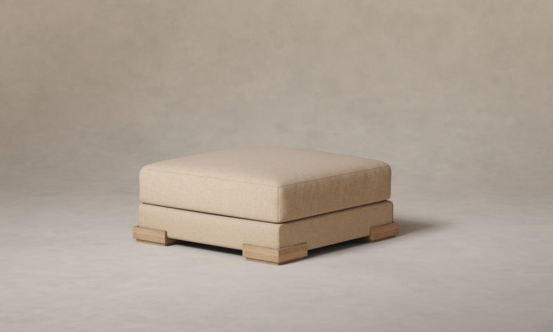 The Blair Ottoman - Performance Linen Weave Prairie