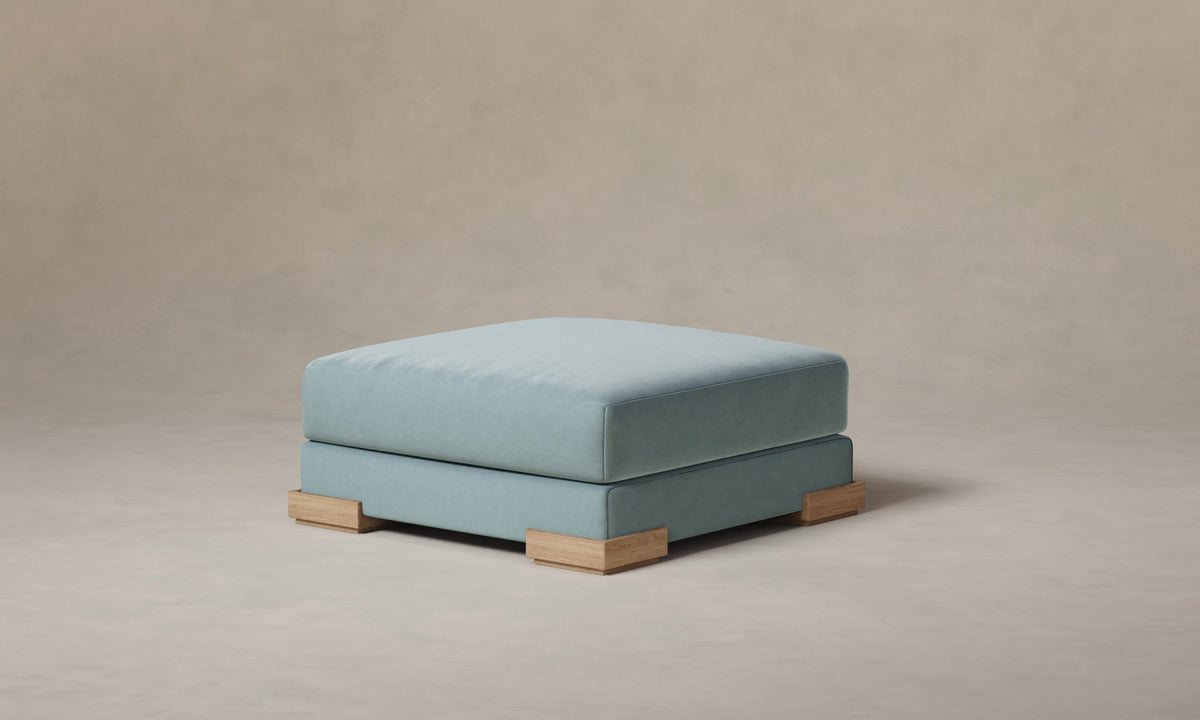 The Blair Ottoman - Performance Velvet Sky