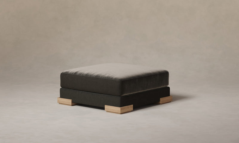 The Blair Ottoman - Performance Velvet Slate