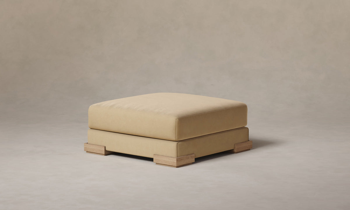 The Blair Ottoman - Performance Velvet Taupe