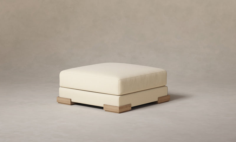 The Blair Ottoman - Performance Woven Chenille Desert