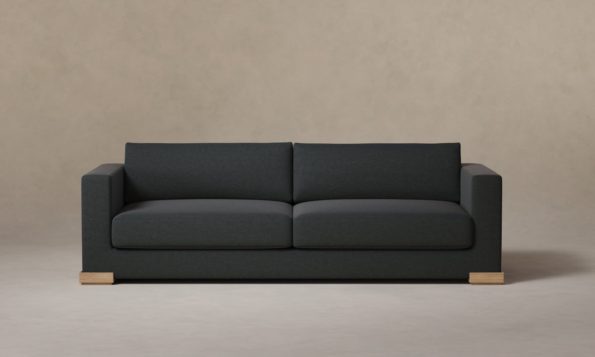 The Blair Sofa - Marled Alpaca Velvet Basalt