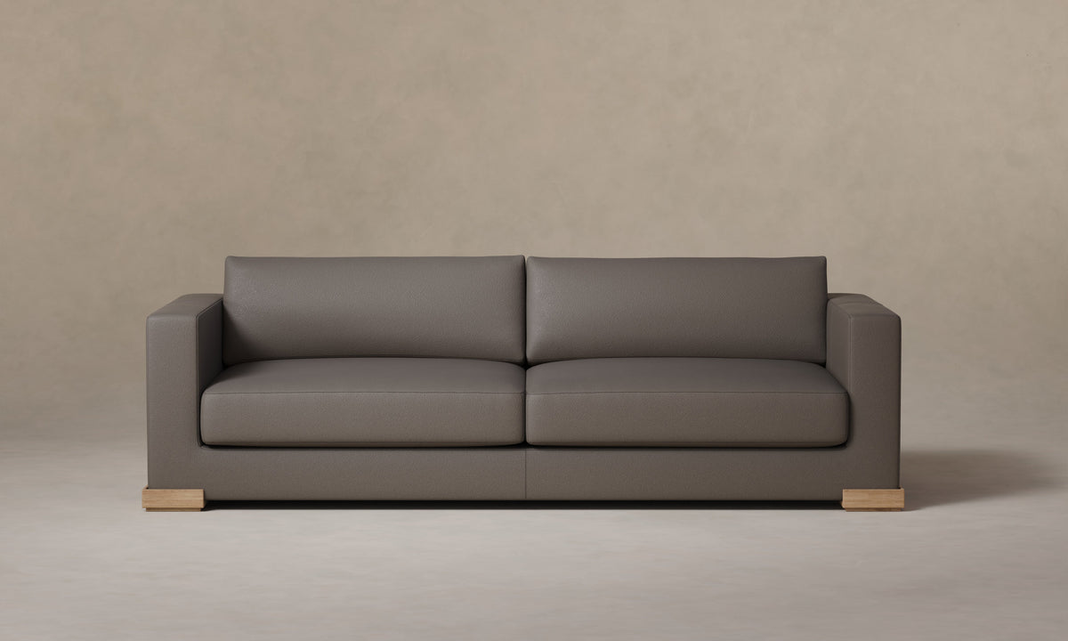 The Blair Sofa - Pebbled Leather Ash