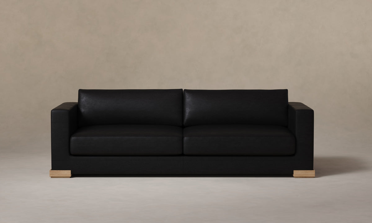 The Blair Sofa - Pebbled Leather Ink