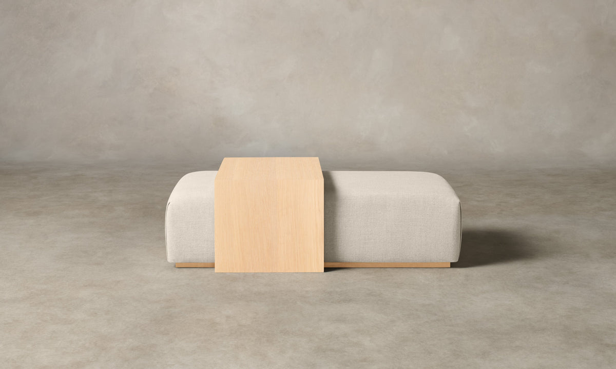 The Bowery Ottoman - Heritage Belgian Linen Alder