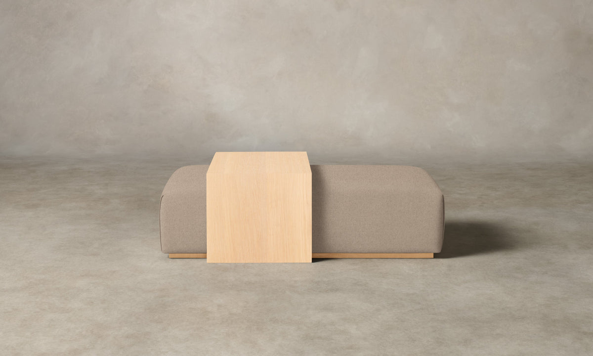 The Bowery Ottoman - Italian Brushed Wool Fox