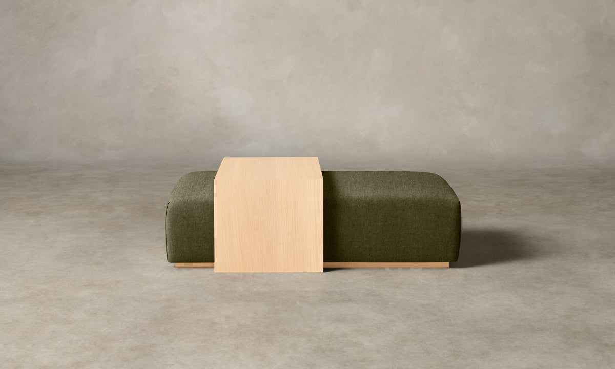 The Bowery Ottoman - Mohair Moss