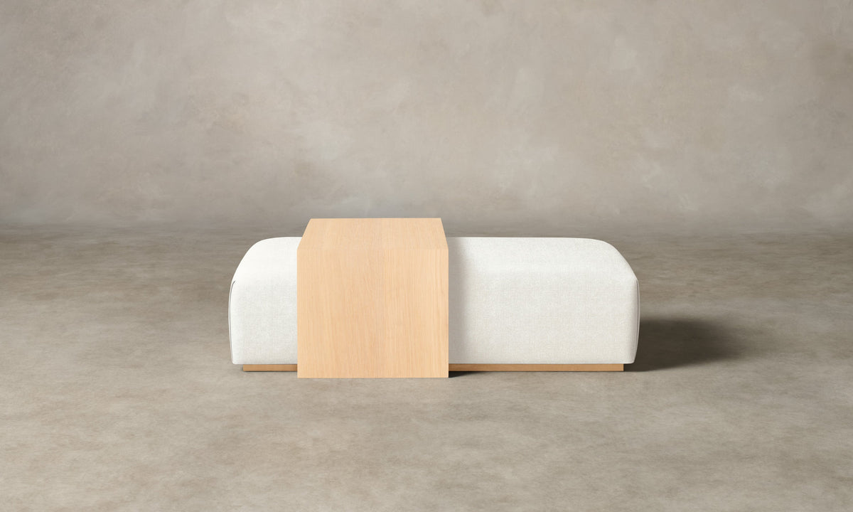 The Bowery Ottoman - Performance Tweed Salt