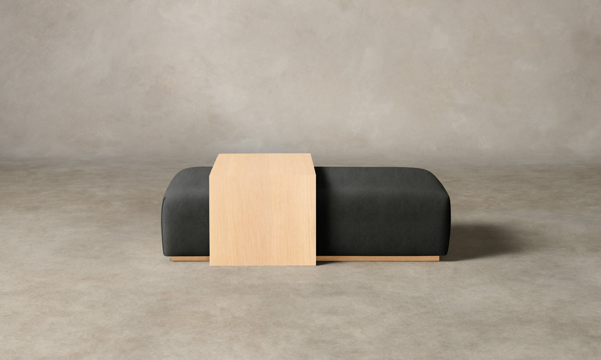 The Bowery Ottoman - Performance Velvet Slate