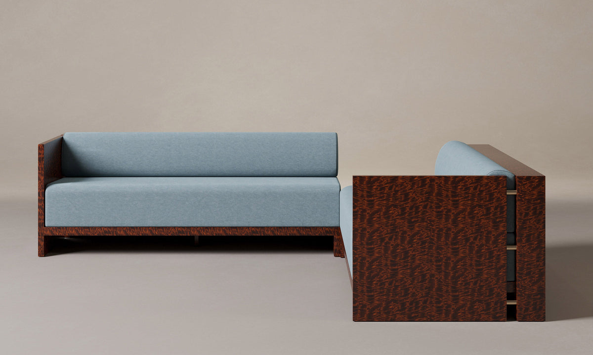 The Brasa Sectional - Performance Velvet Sky