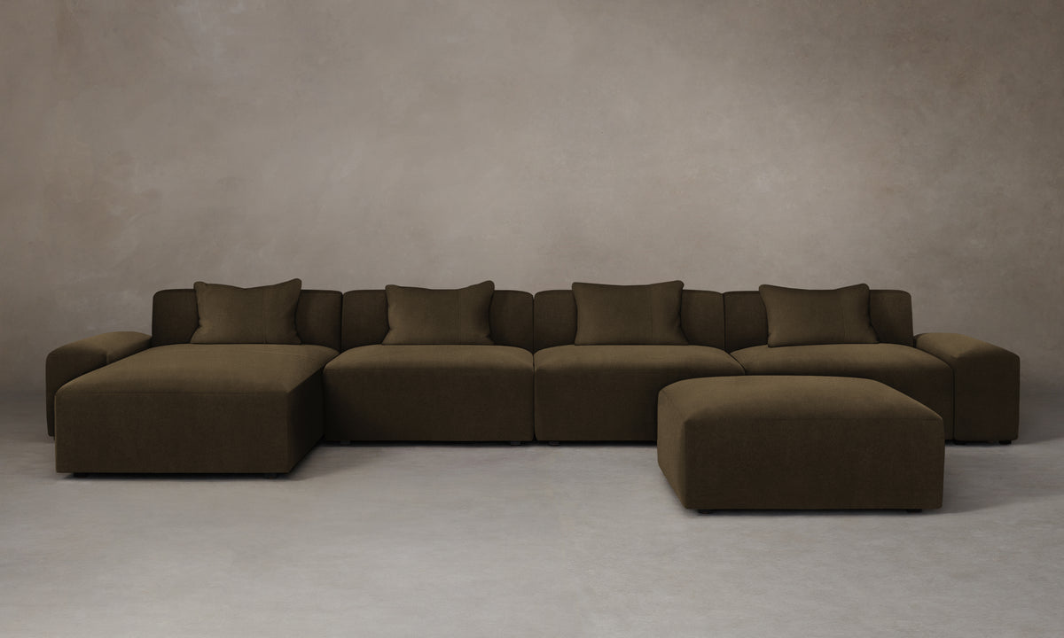 The Breuer Modular Sectional - Marled Alpaca Velvet Marsh