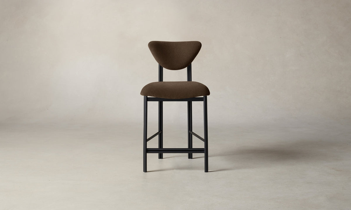 The Cooper Counter Stool - Performance Velvet Bark