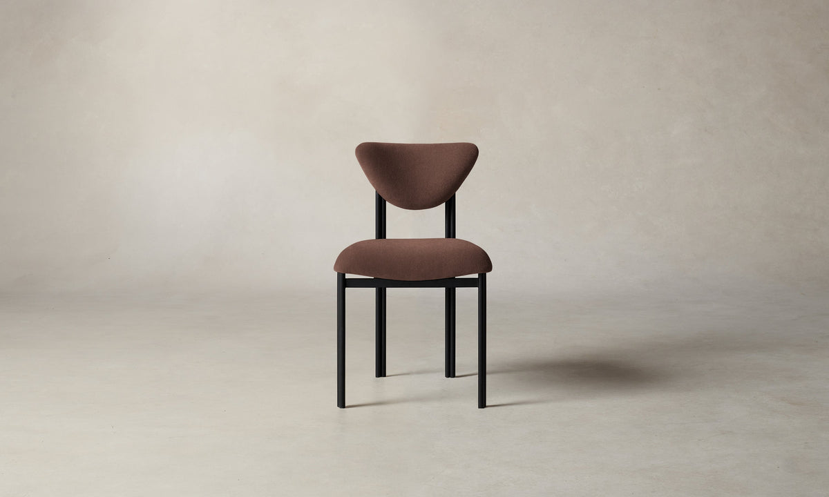 The Cooper Dining Chair - Marled Alpaca Velvet Molasses
