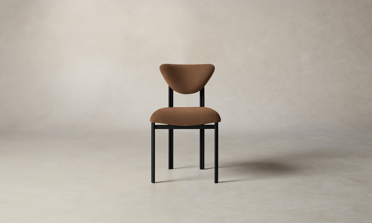 The Cooper Dining Chair - Marled Alpaca Velvet Whiskey