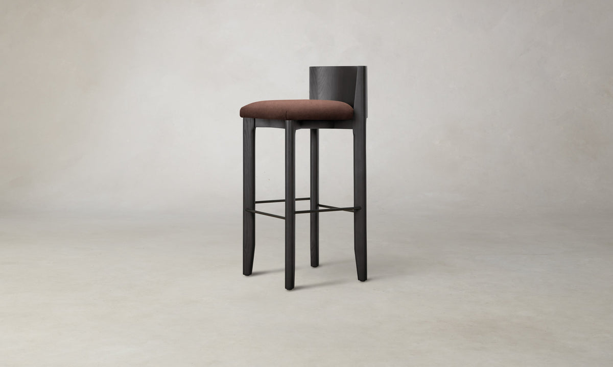 The Delancey Bar & Counter Stool - Marled Alpaca Velvet Molasses