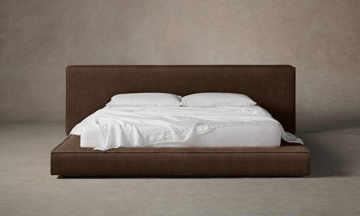 The Eldridge Bed - Performance Velvet Bark