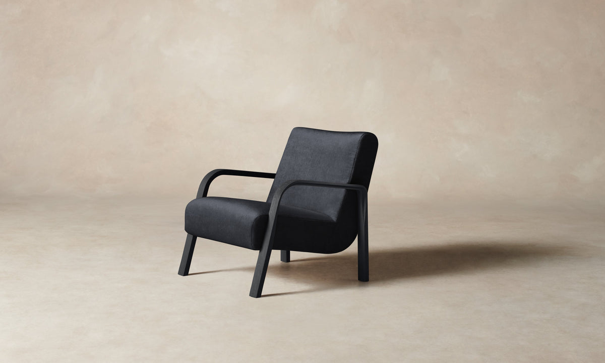 The Felix Chair - Marled Alpaca Velvet Nightfall
