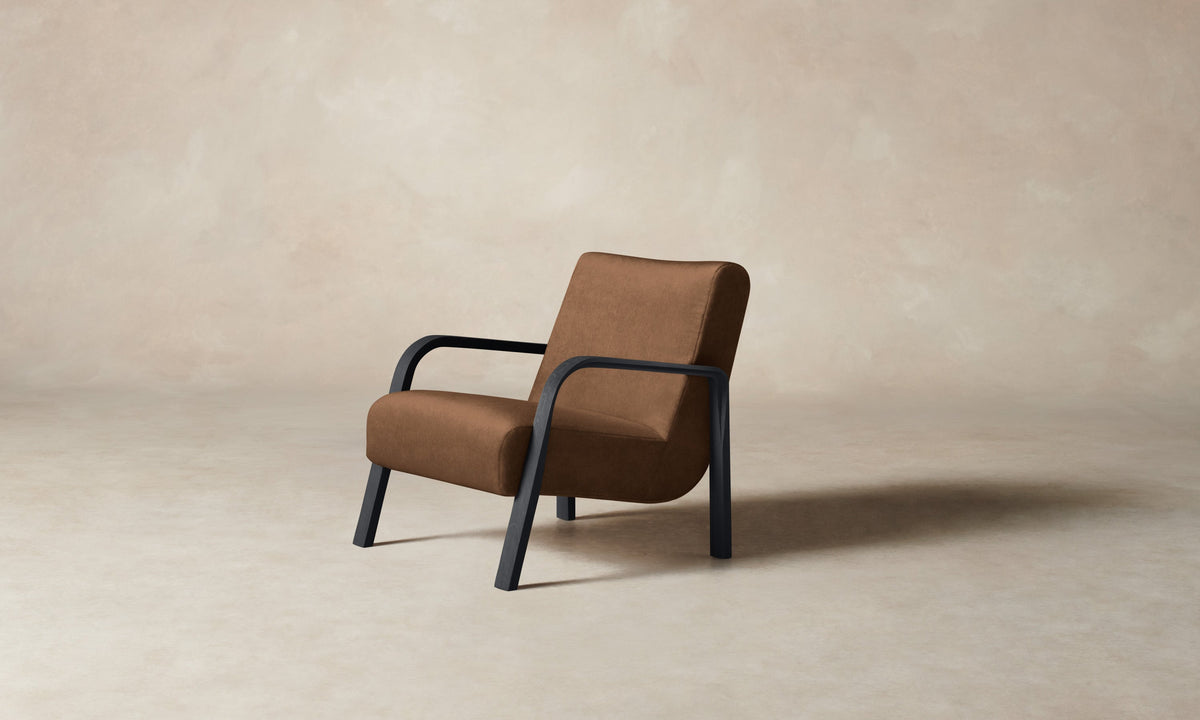 The Felix Chair - Marled Alpaca Velvet Whiskey