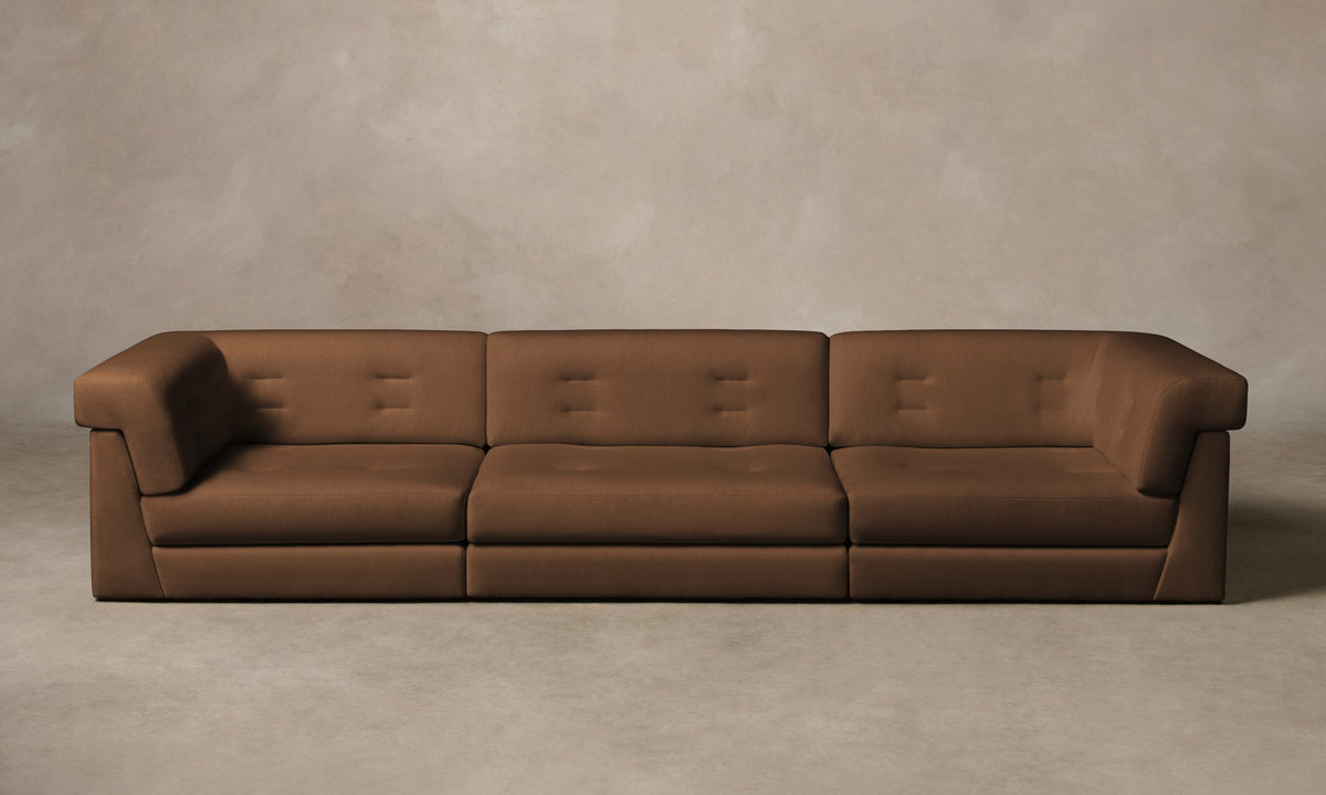 The Forma Modular Sofa - Marled Alpaca Velvet Whiskey
