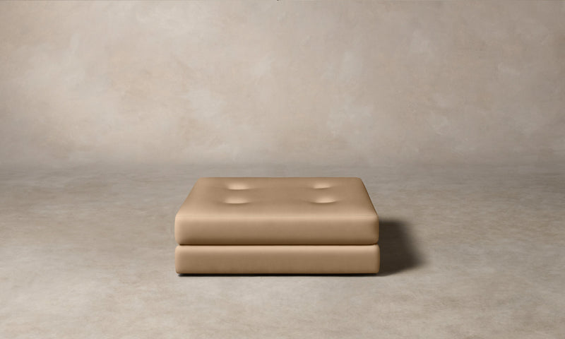 The Forma Ottoman - Costa Leather Ridge