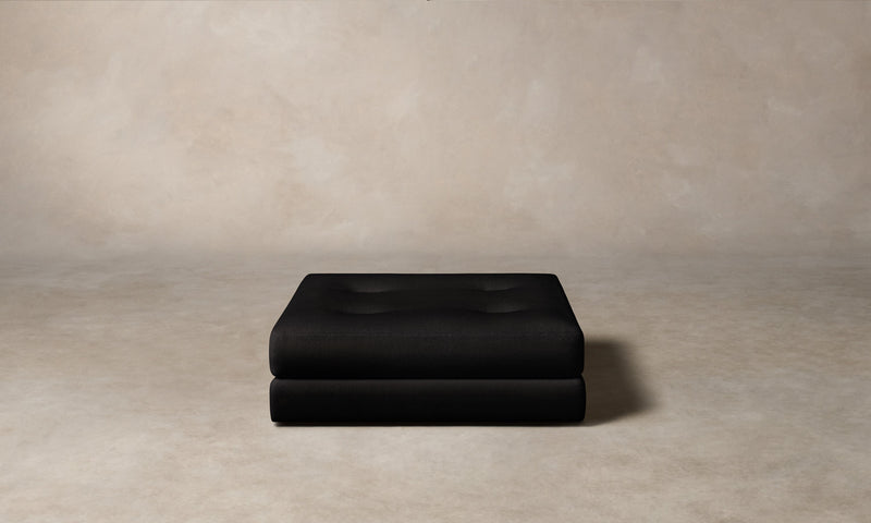 The Forma Ottoman - Deep Pile Mohair Noir