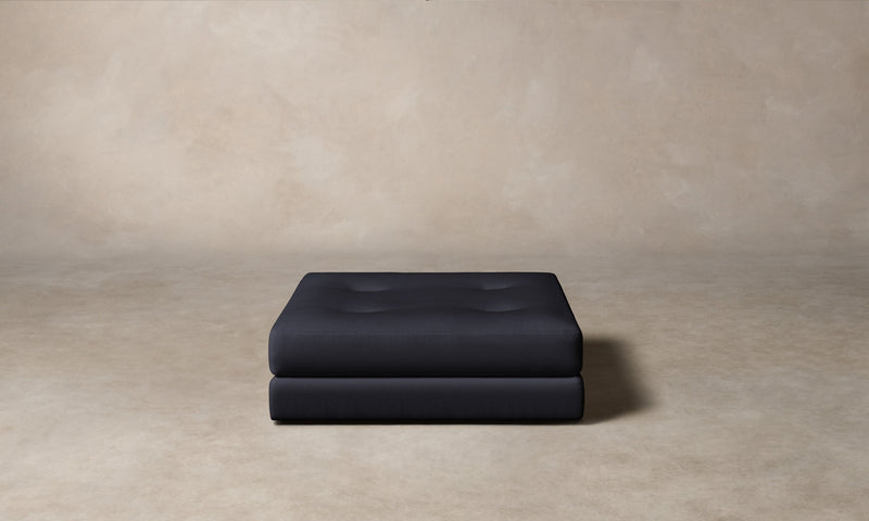 The Forma Ottoman - Marled Alpaca Velvet Nightfall