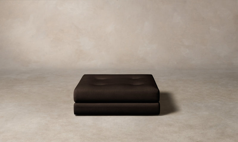 The Forma Ottoman - Mohair Chocolate