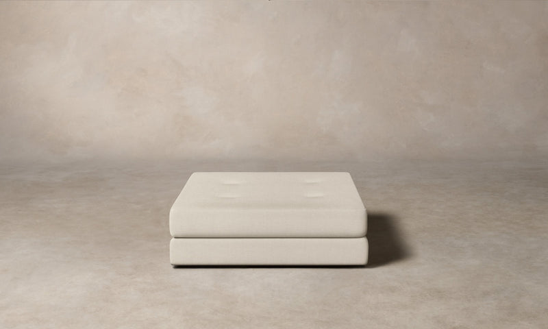 The Forma Ottoman - Performance Linen Weave Beige