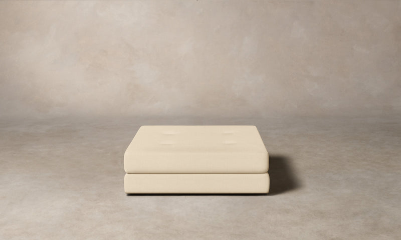 The Forma Ottoman - Performance Linen Weave Flour