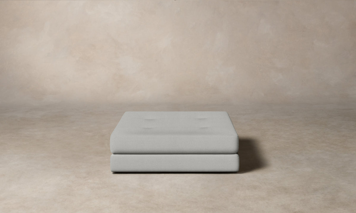 The Forma Ottoman - Performance Woven Chenille Steel