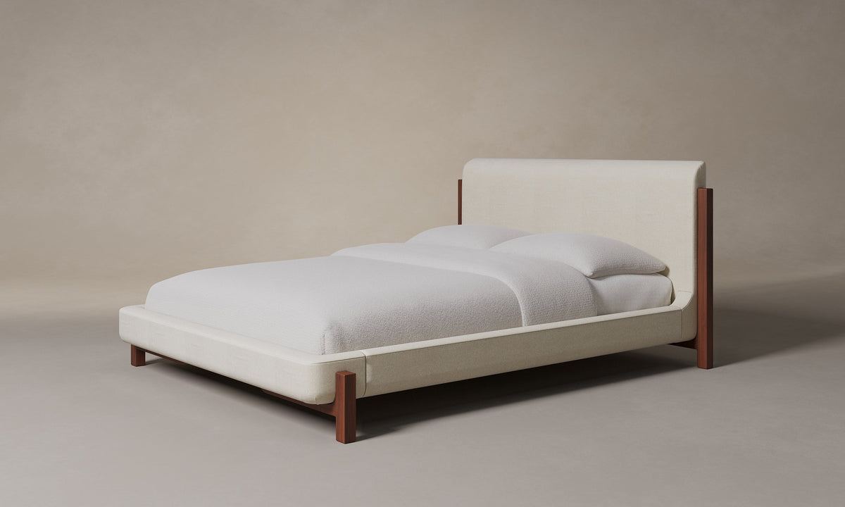 The Irene Bed - Marled Alpaca Velvet Porcelain