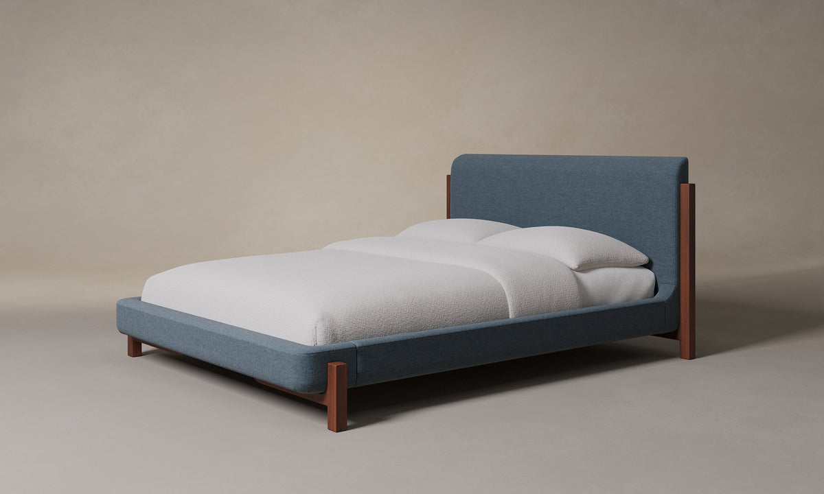 The Irene Bed - Mohair Slate Blue