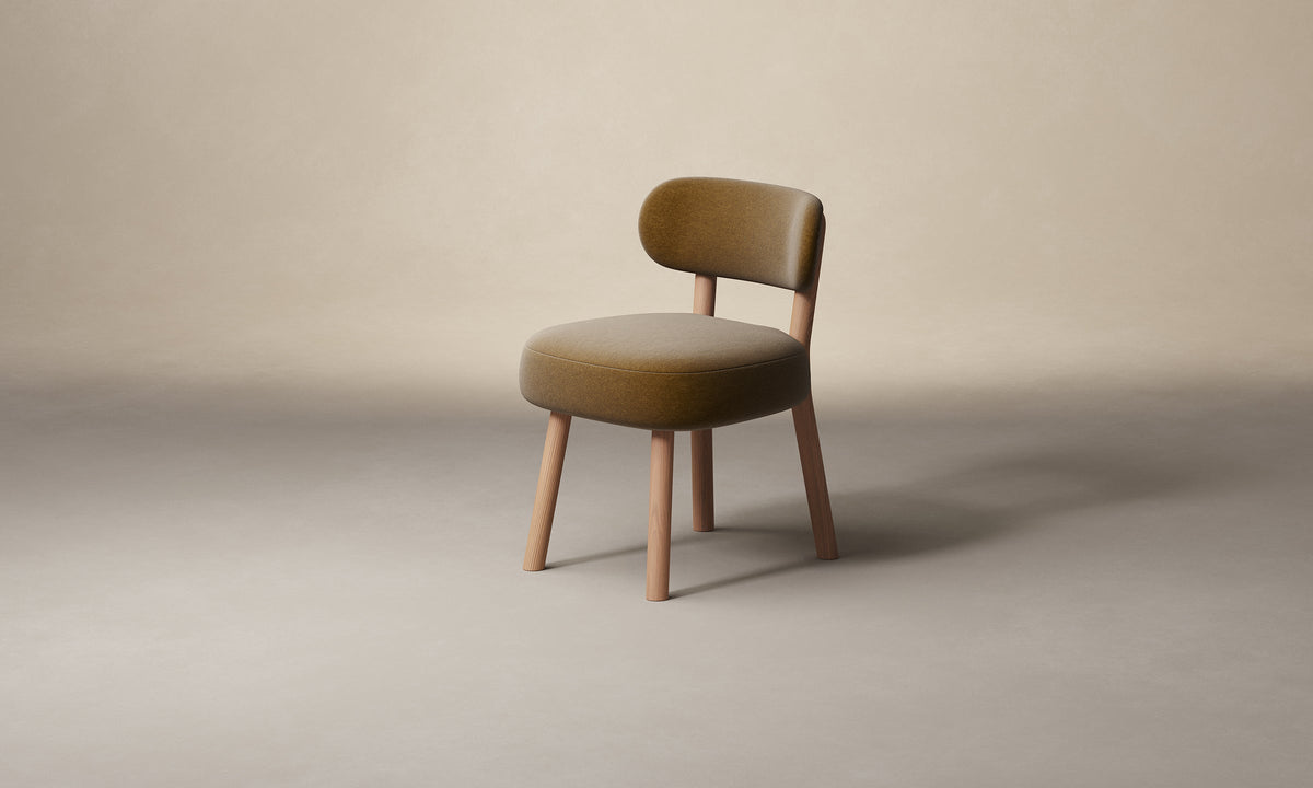 The Jane Dining Chair - Mohair Brown Sugar