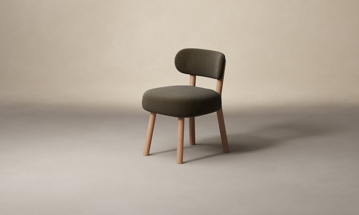 The Jane Dining Chair - Mohair Mink