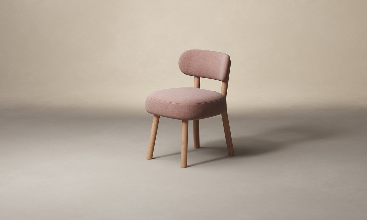 The Jane Dining Chair - Mohair Peony