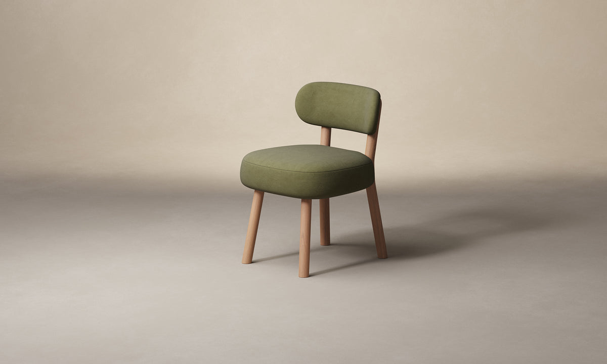 The Jane Dining Chair - Nubuck Leather Artichoke