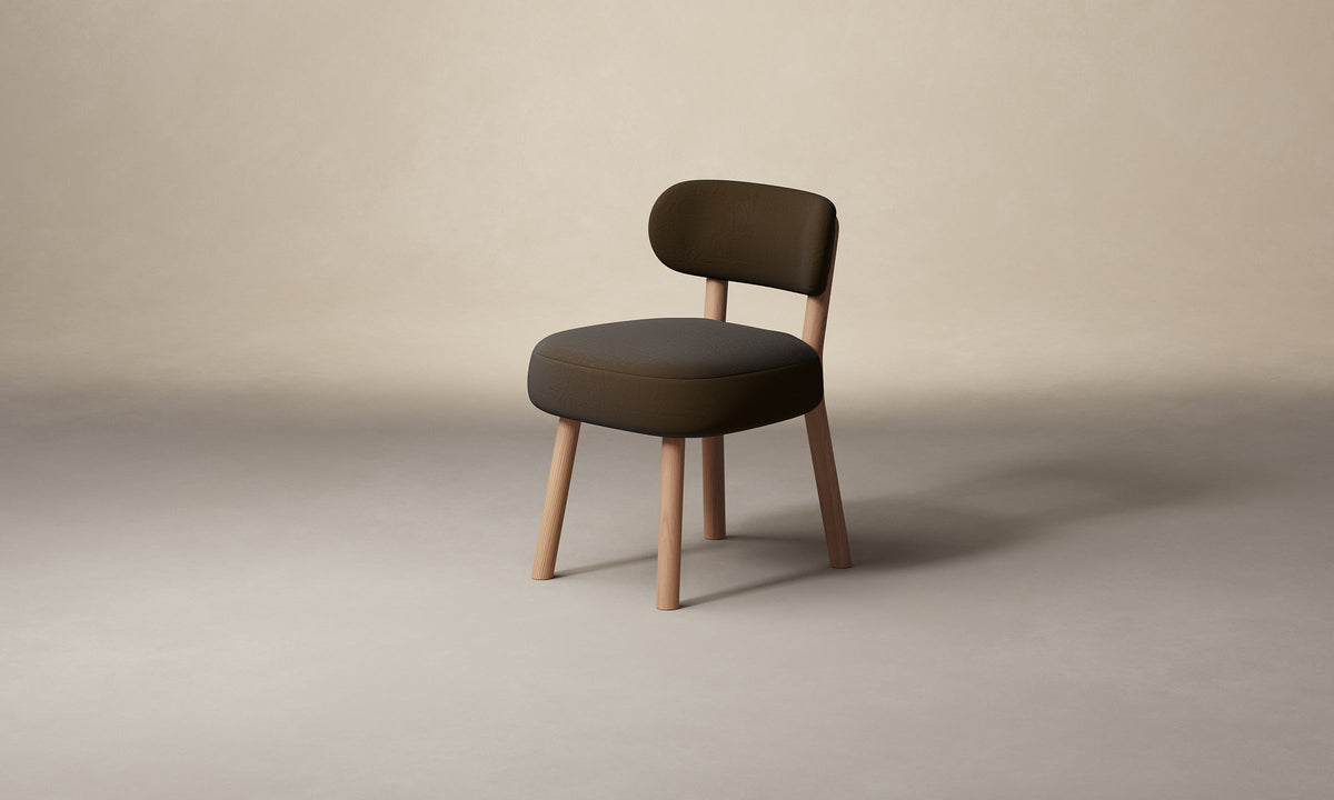 The Jane Dining Chair - Nubuck Leather Espresso