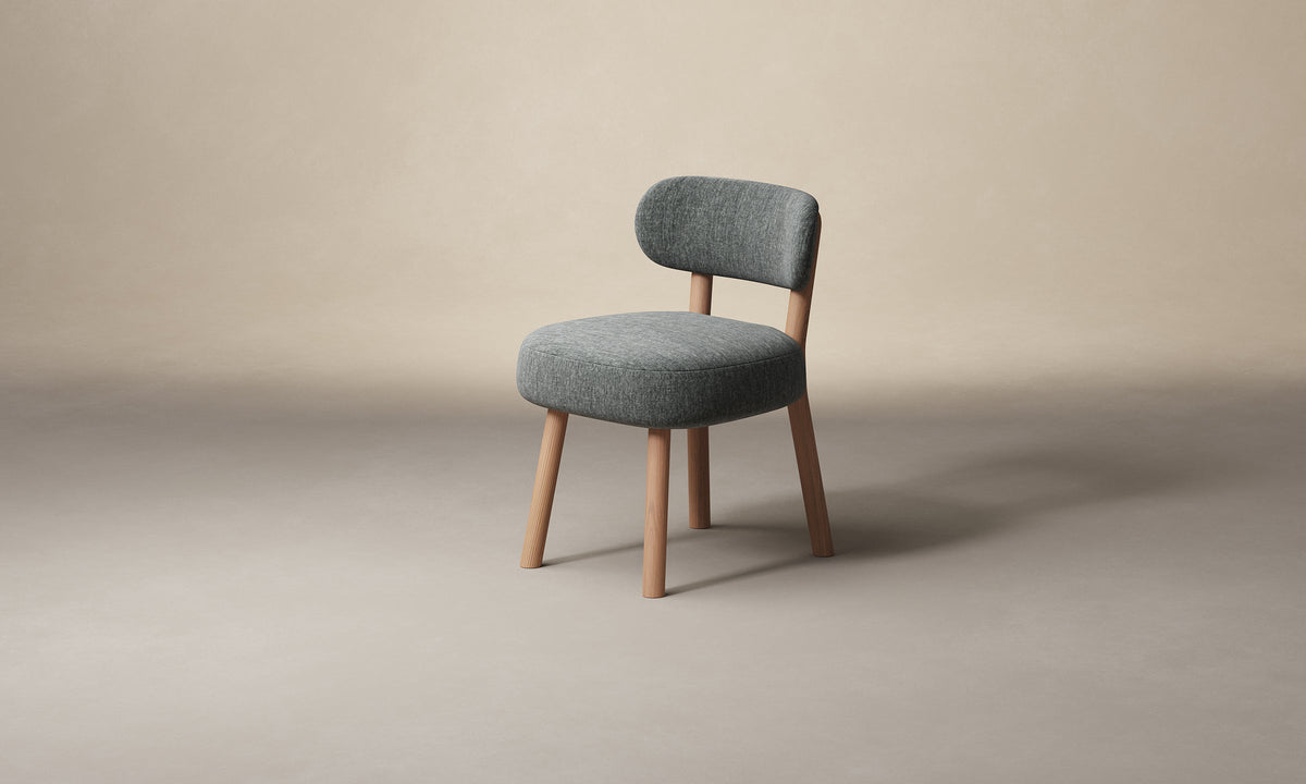 The Jane Dining Chair - Performance Tweed Smoke
