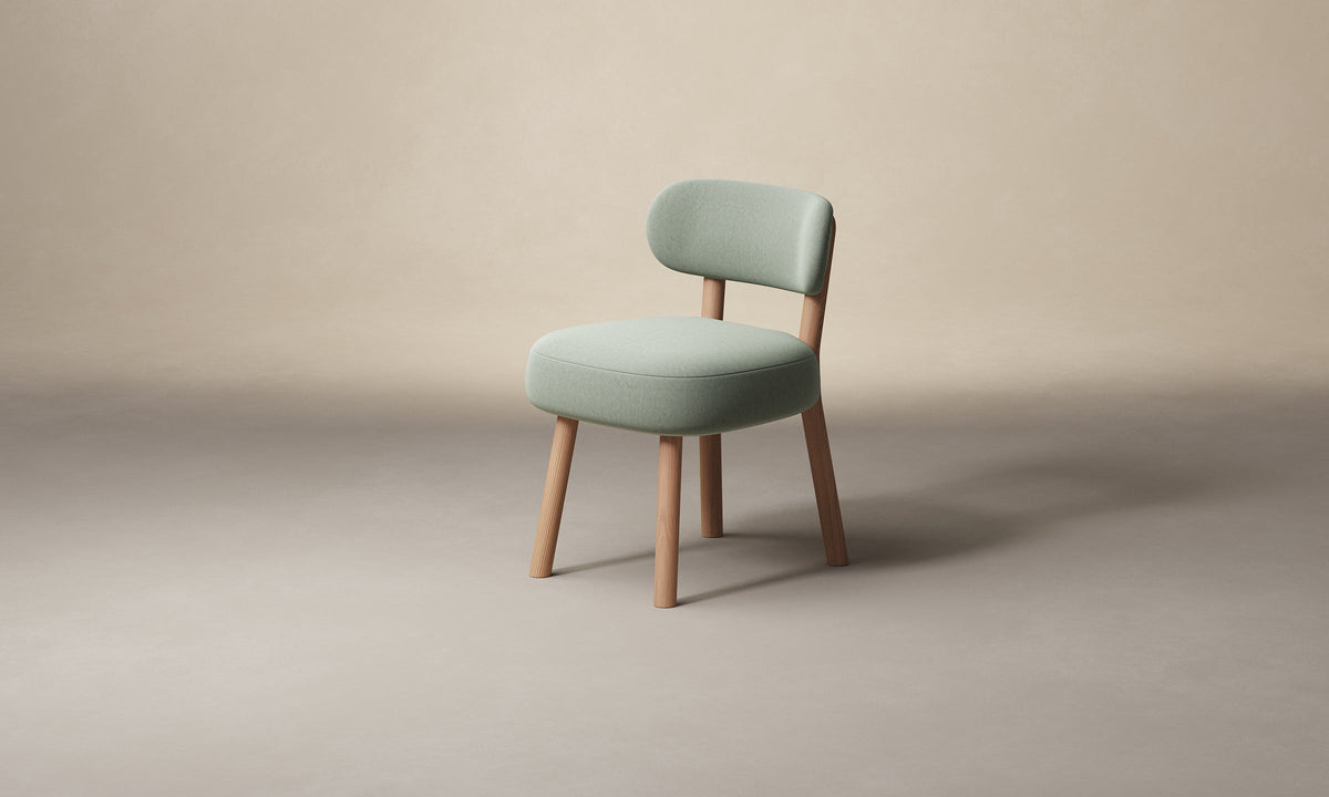 The Jane Dining Chair - Performance Velvet Seafoam