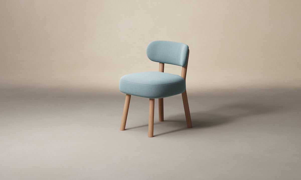 The Jane Dining Chair - Performance Velvet Sky