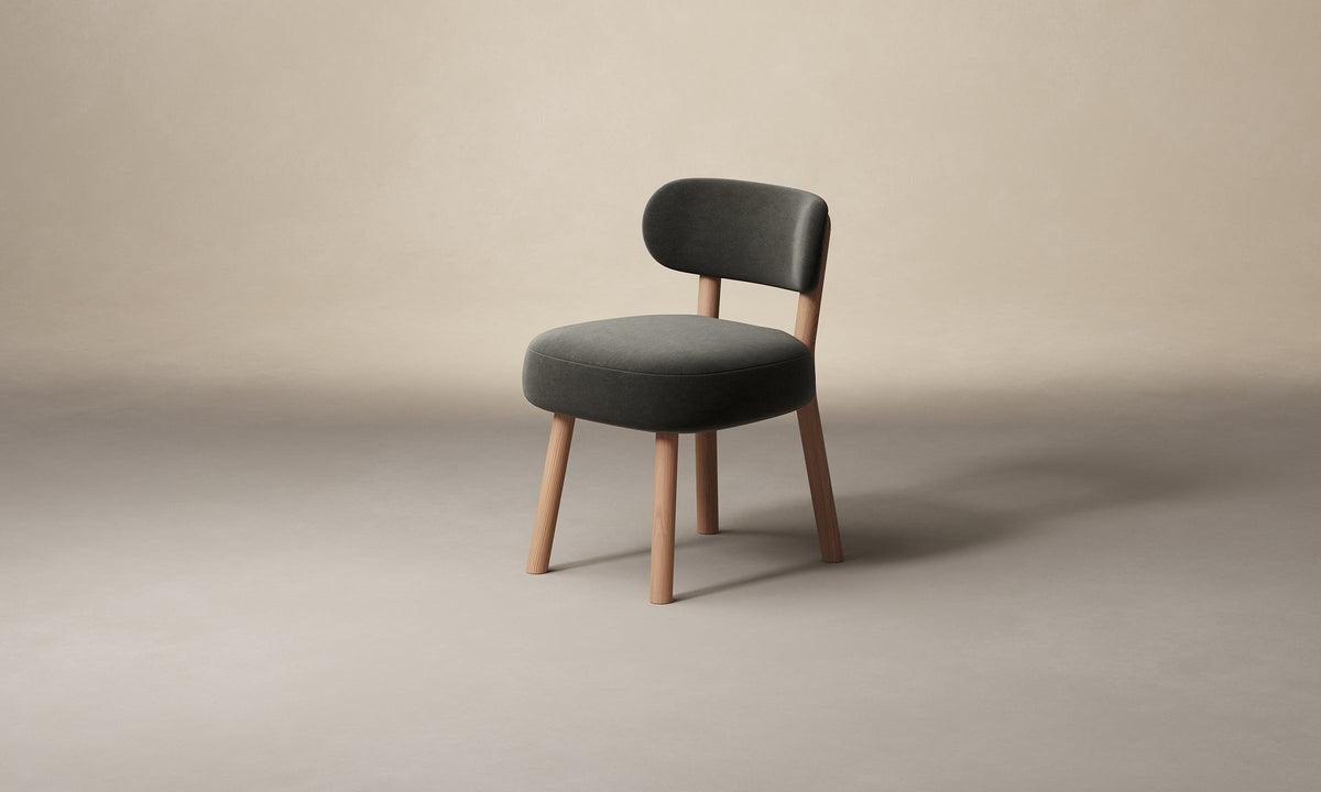 The Jane Dining Chair - Performance Velvet Slate